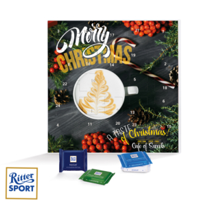 assorted square advent calendar chocolate